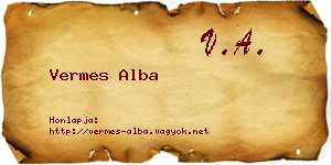 Vermes Alba névjegykártya